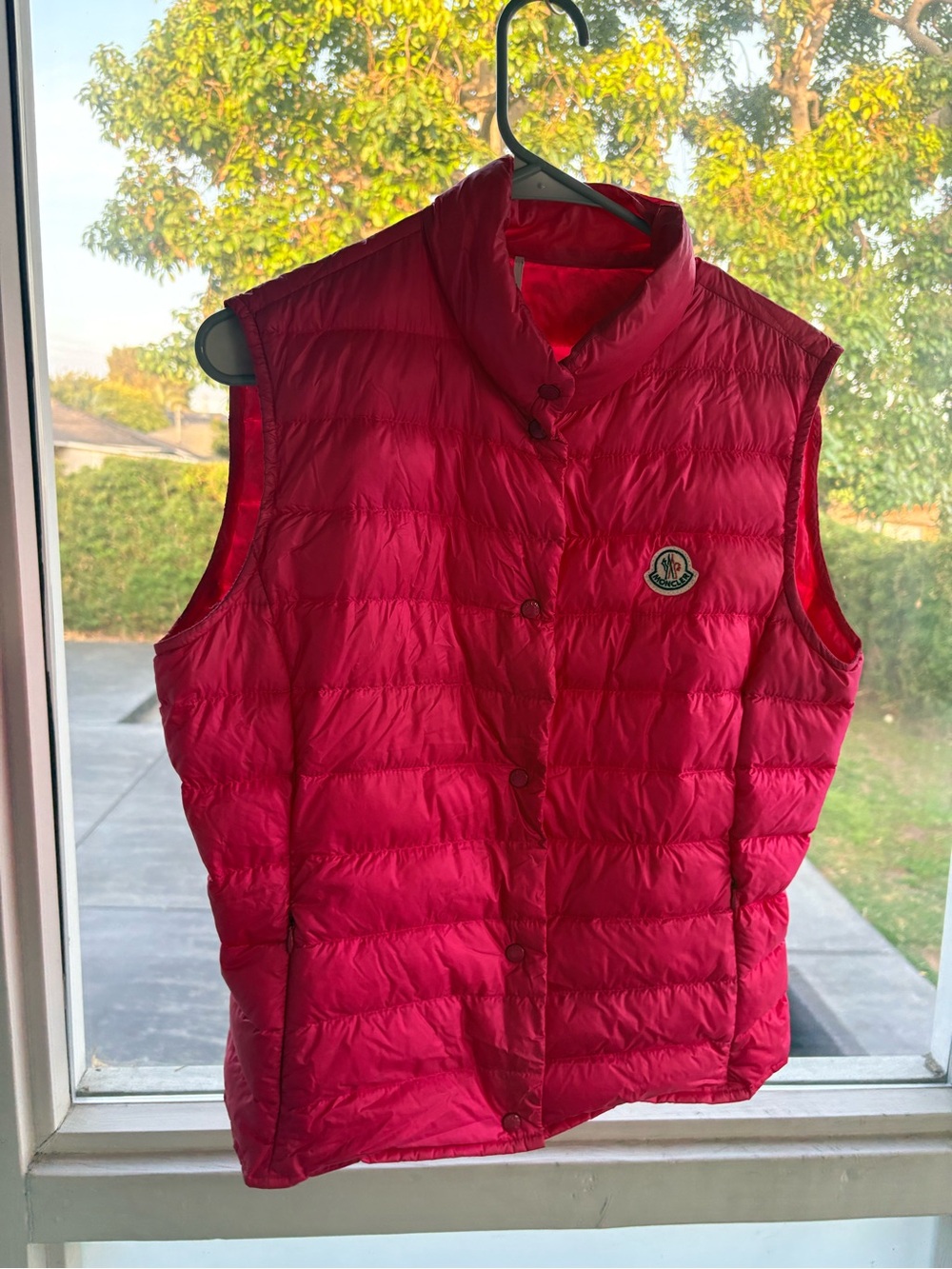 Moncler Down Jacket - Hot Pink Lightweight Quilted Down Vest
